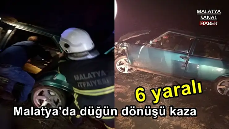 Düğün dönüşü kaza: 6 yaralı