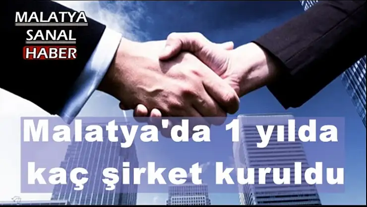 Malatya'da 1 yılda  kaç şirket kuruldu