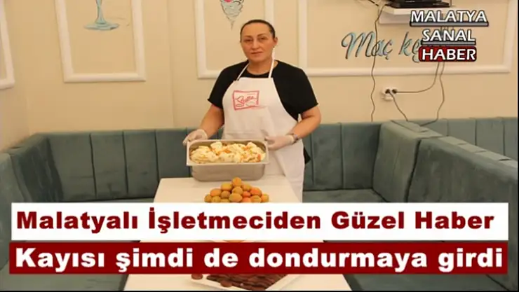 Kayısı şimdi de dondurmaya girdi