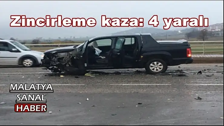 Zincirleme kaza: 4 yaralı