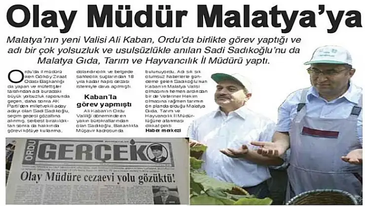 Malatya'ya atandı Ordu'da tepki geldi