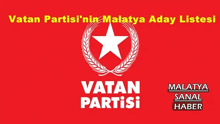 Vatan Partisi'nin Malatya Aday Listesi