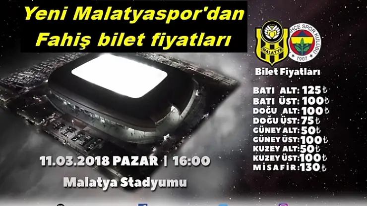 Yeni Malatyaspor'dan Fahiş bilet fiyatları