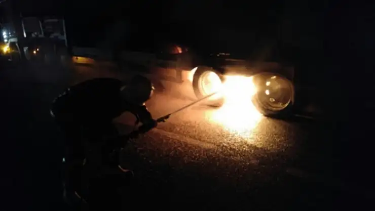 Malatya'da Tırda çıkan yangın paniğe neden oldu