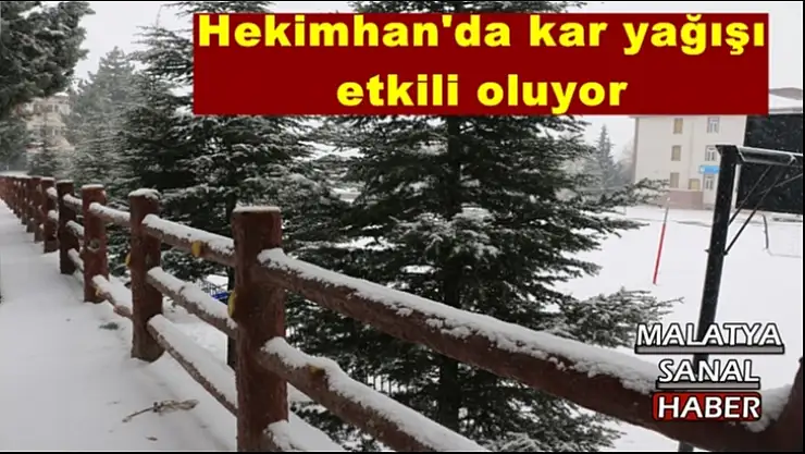 Hekimhan´da kar yağışı etkili oluyor