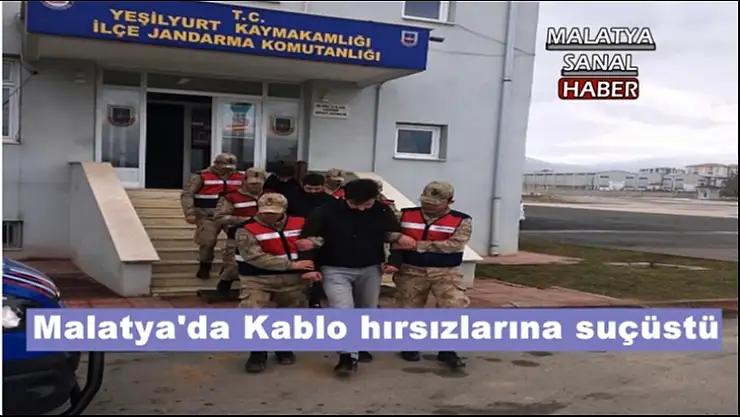 Malatya'da Kablo hırsızlarına suçüstü