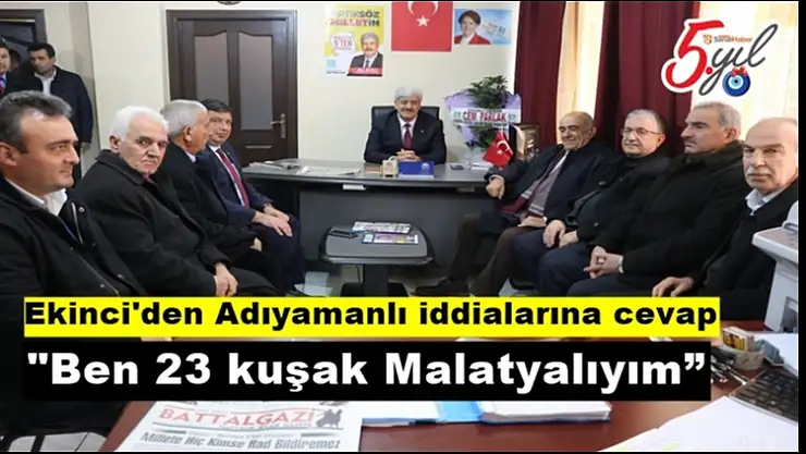 Ekinci´den Adıyamanlı iddialarına cevap