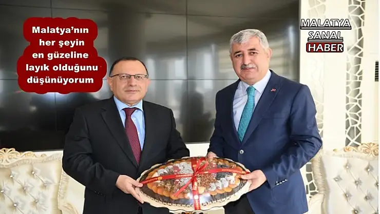 Başkan Polat, eski Vali Ulvi Saran´ı kabul etti