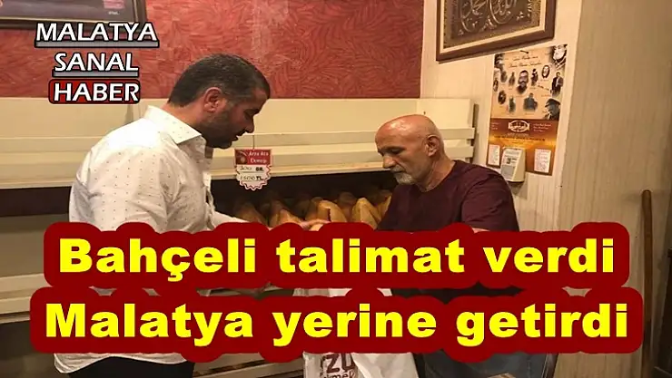 Bahçeli talimat verdi Malatya yerine getirdi
