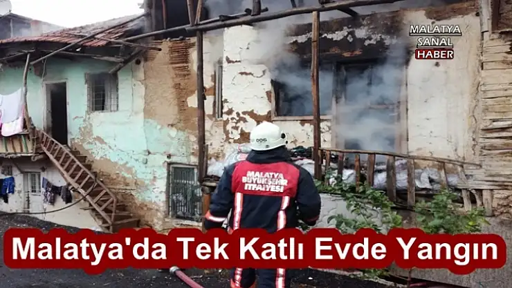 Malatya´da tek katlı evde yangın