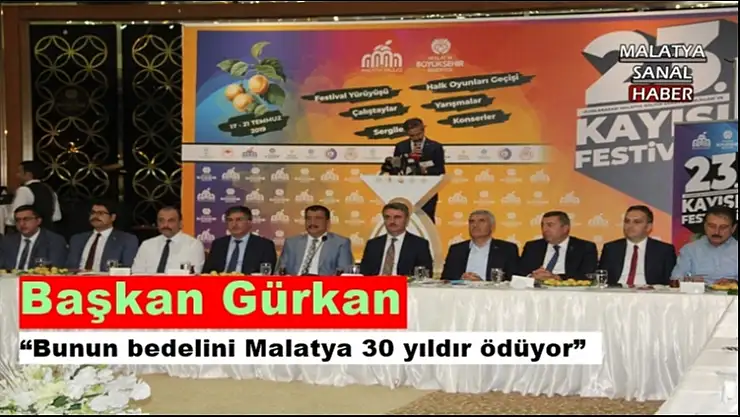 Bunun bedelini Malatya 30 yıldır ödüyor