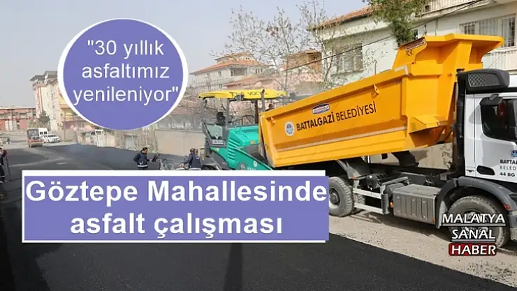 Göztepe Mahallesinde asfalt çalışması
