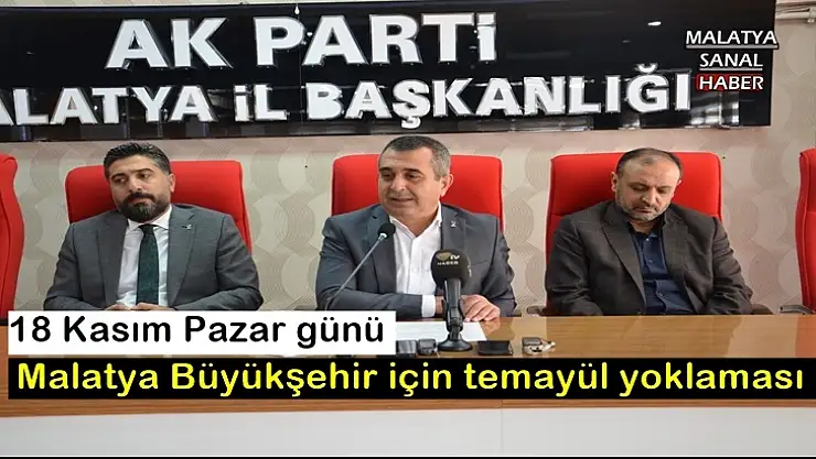 Malatya Büyükşehir için temayül yoklaması