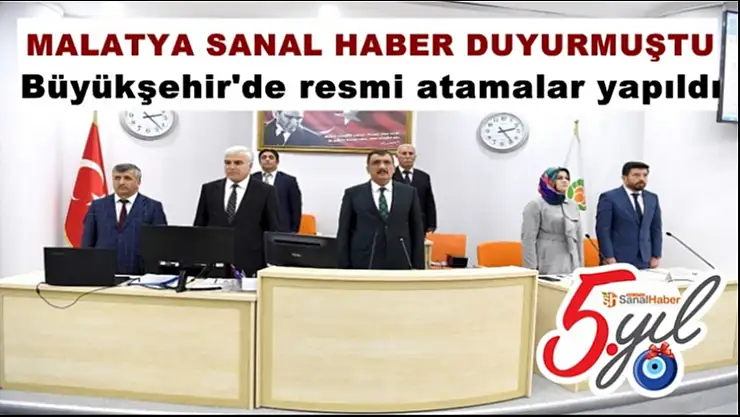 Büyükşehir'de resmi atamalar yapıldı