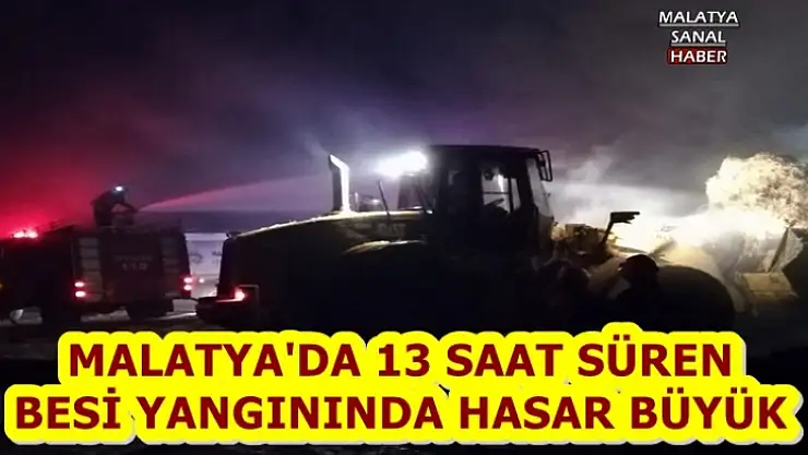 Malatya'da 13 saat süren Besi yangınında hasar büyük