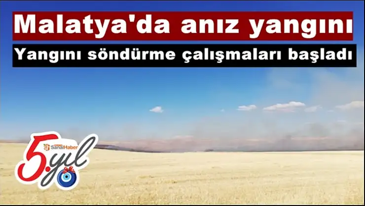 Malatya´da anız yangını