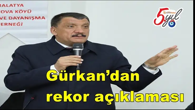 Gürkan´dan rekor açıklaması