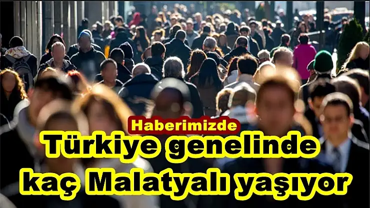 Türkiye genelinde kaç Malatyalı yaşıyor