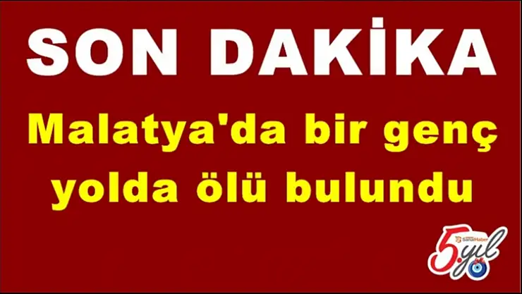 Malatya'da bir genç  yolda ölü bulundu