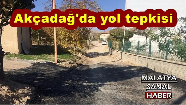 Akçadağ´da yol tepkisi