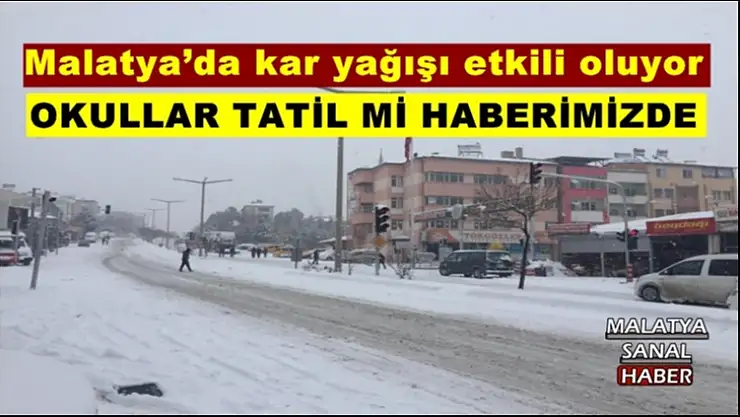 Malatya´da kar yağışı etkili oluyor