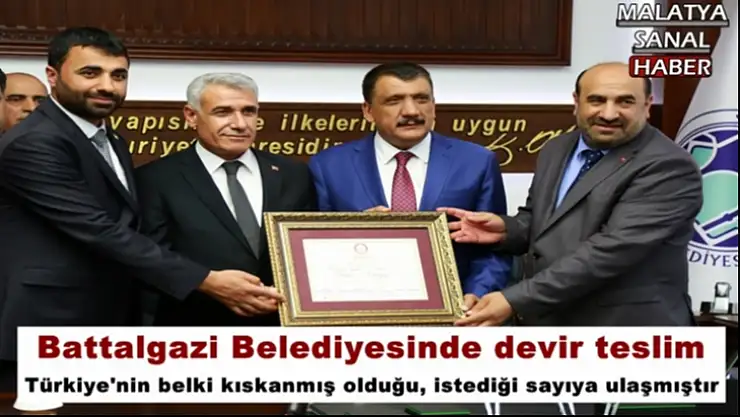 Battalgazi Belediyesinde devir teslim Töreni