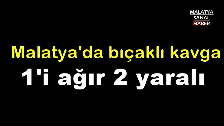 Malatya'da bıçaklı kavga