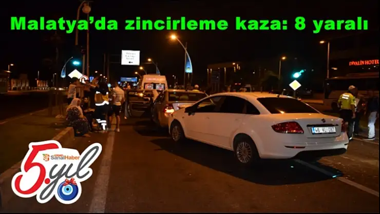Malatya´da zincirleme kaza: 8 yaralı