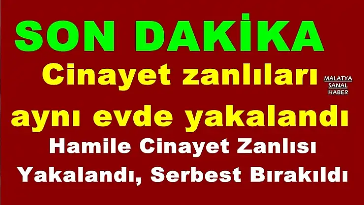Cinayet zanlıları  aynı evde yakalandı