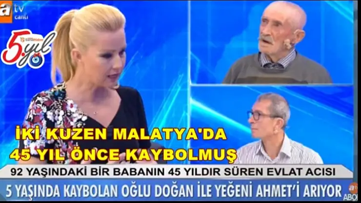 Malatyalı 92 yaşındaki bir baba kaybolan oğlu ile yeğenini arıyor