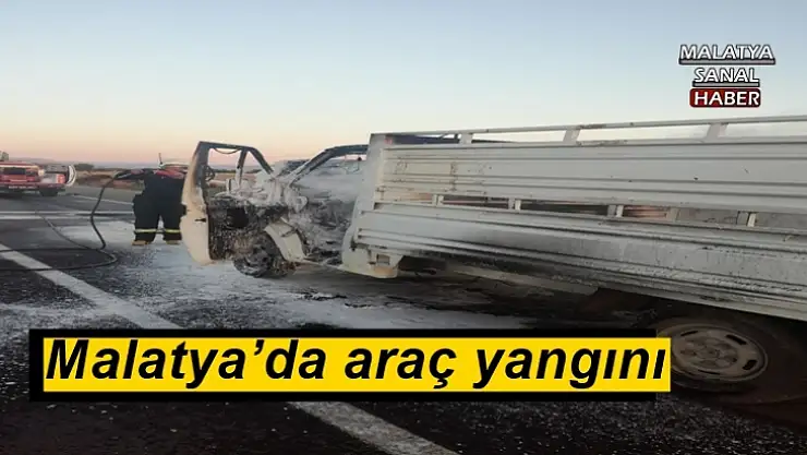 Malatya´da araç yangını