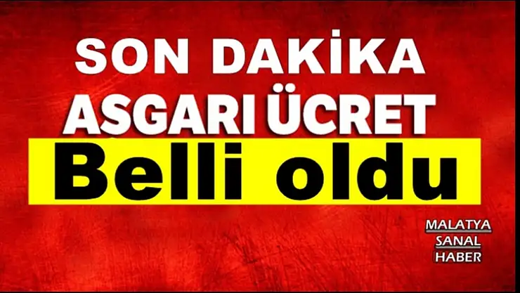 Asgari ücret belli oldu