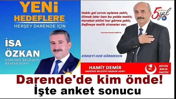 Darende'de kim önde!
