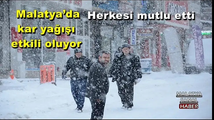 Malatya´da kar yağışı etkili oluyor