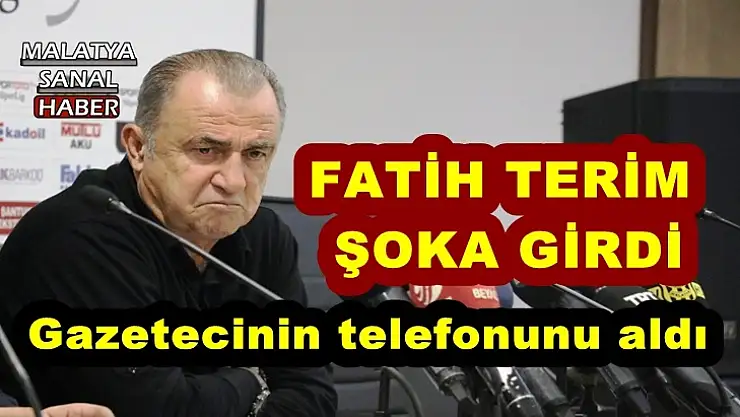 Fatih Terim Gazetecinin telefonunu aldı