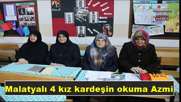 Malatyalı 4 kız kardeşin okuma Azmi