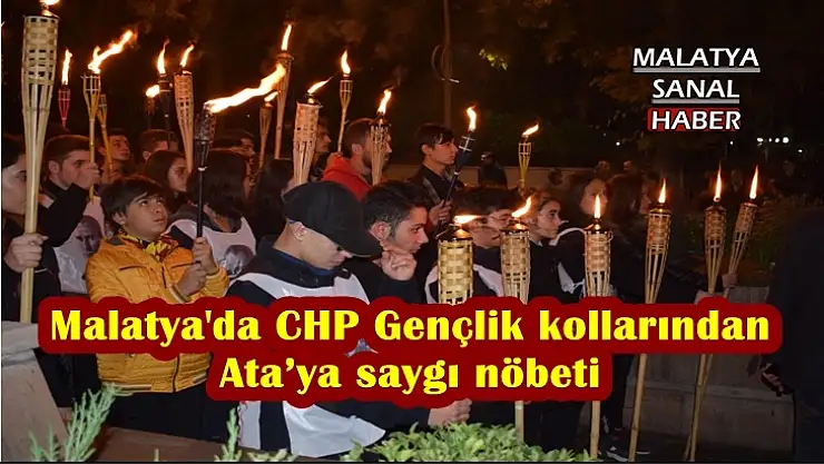 Malatya'da CHP Gençlik kollarından Ata´ya saygı nöbeti