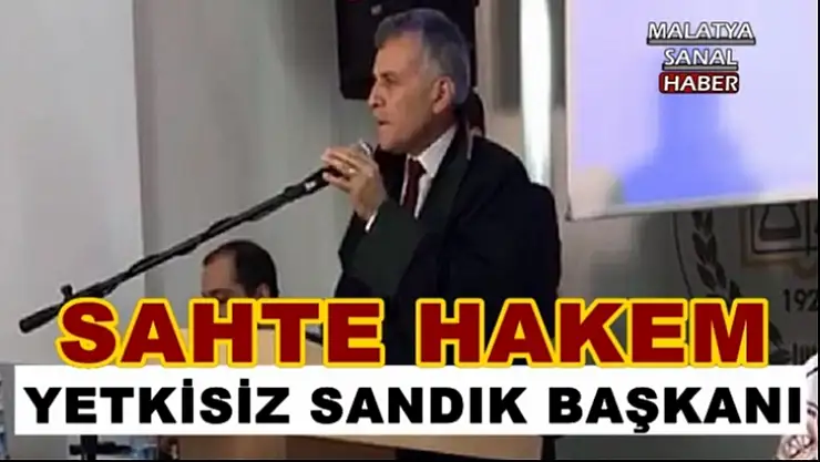 Sahte Hakem Yetkisiz Sandık Başkanı