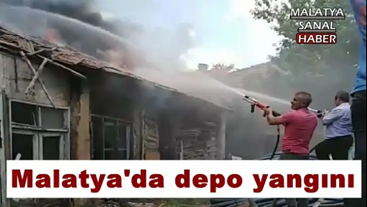 Malatya´da depo yangını