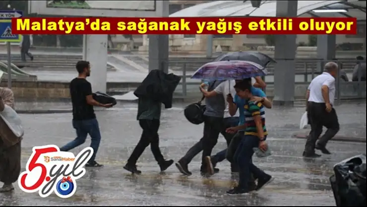 Malatya´da sağanak yağış etkili oluyor