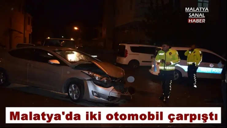 Malatya´da iki otomobil çarpıştı