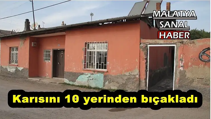 Karısını 10 yerinden bıçakladı