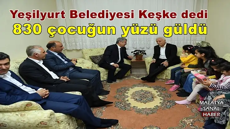 Yeşilyurt Belediyesi 830 çocuğun yüzünü güldürdü