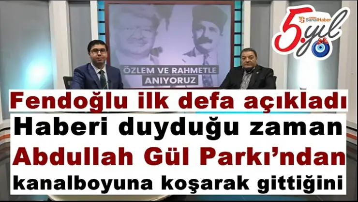 Fendoğlu ilk defa açıkladı