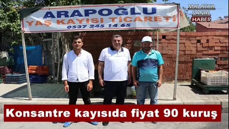 Konsantre kayısıda fiyat 90 kuruş
