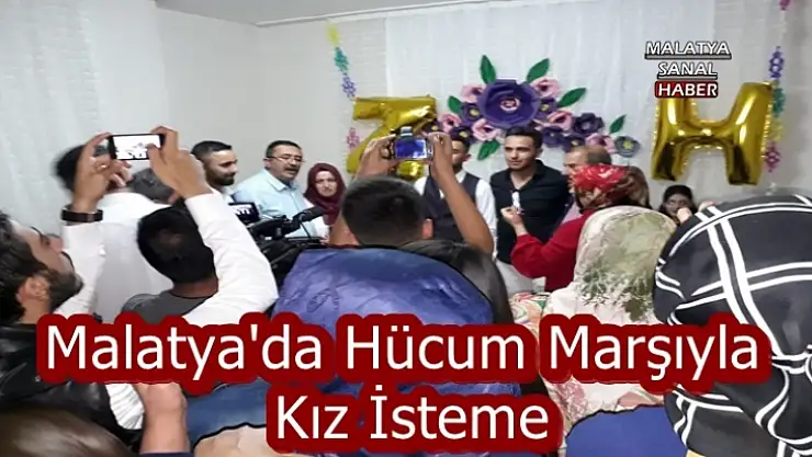Malatya'da Hücum Marşıyla Kız İsteme