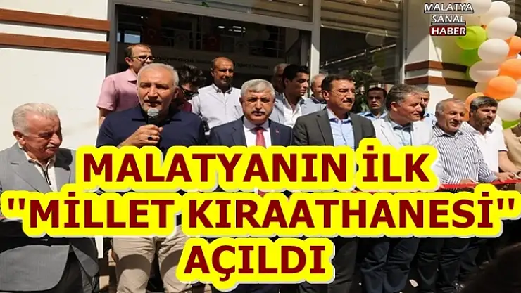 Malatya´nın ilk `Millet Kıraathanesi´ açıldı