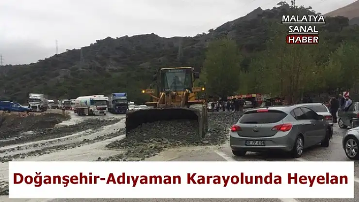 Doğanşehir-Adıyaman Karayolunda Heyelan