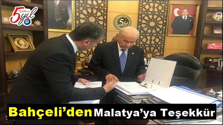 Bahçeli´den Malatya´ya Teşekkür