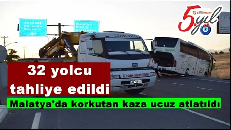 Malatya´da korkutan kaza ucuz atlatıldı